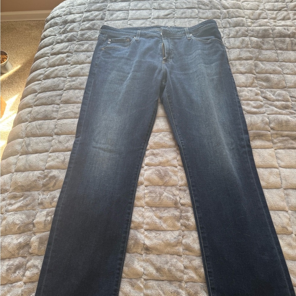 AG Adriano Goldschmied Dark Blue Straight Jeans